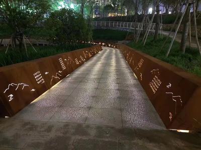 杭州桐廬金竹溪公園透光地面